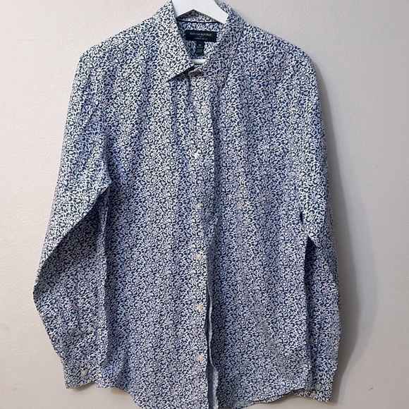 Banana Republic floral shirt size 15 non iron slim fit 33-34” made in Sri Lanka - Picture 1 of 6